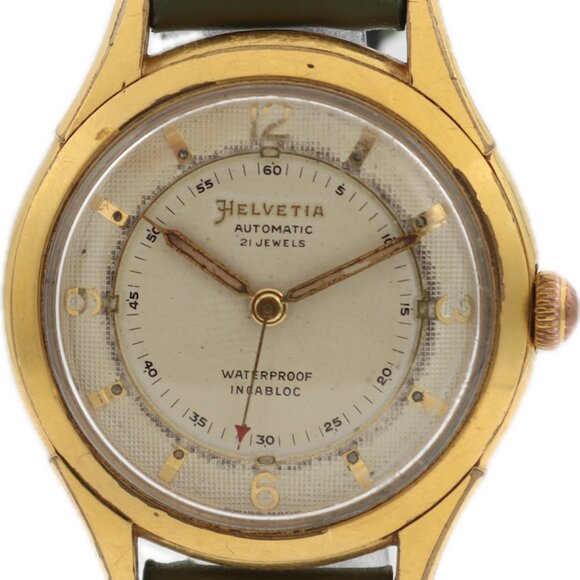 Helvetia Accessories - Vintage 34mm Helvetia 106 "Waterproof" Men's Automatic Wristwatch 837 Swiss